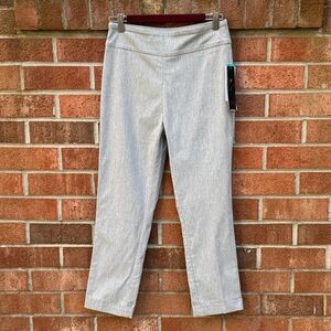 Tribal Light Gray Ponte Cropped Pants
